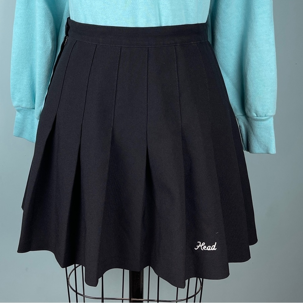 Black Vintage Head Tennis Skirt
